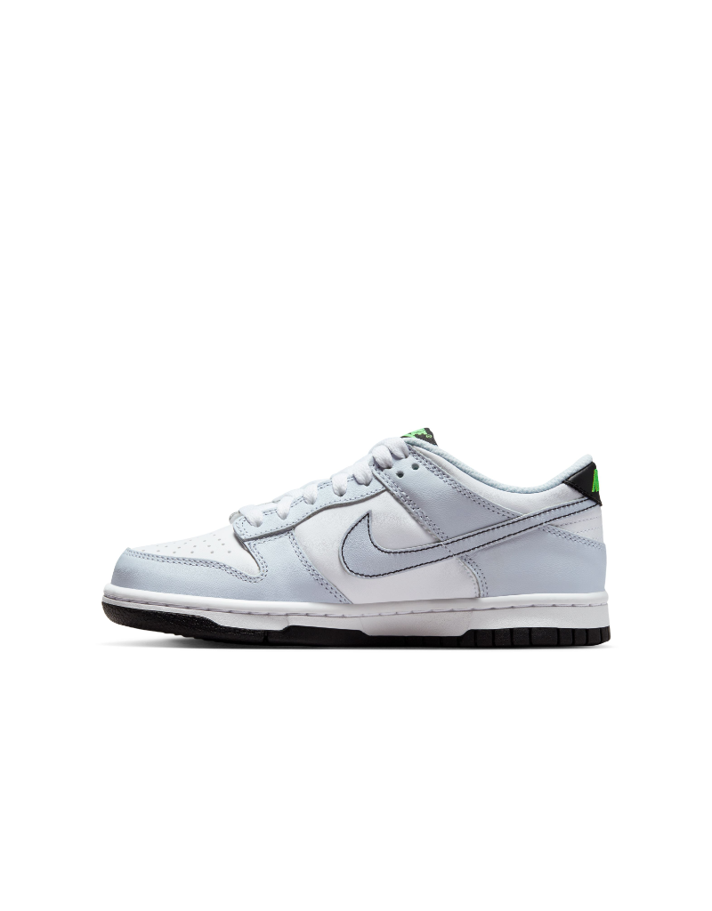 Nike Nike Dunk Low Bg- White/Black-Ftbll Gry-Grn Strk