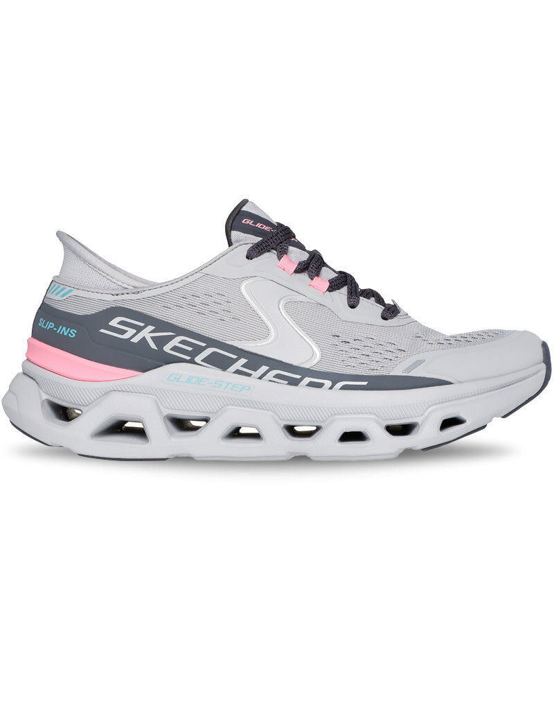 Skechers W Glide Step Atlus - Grey/Pink