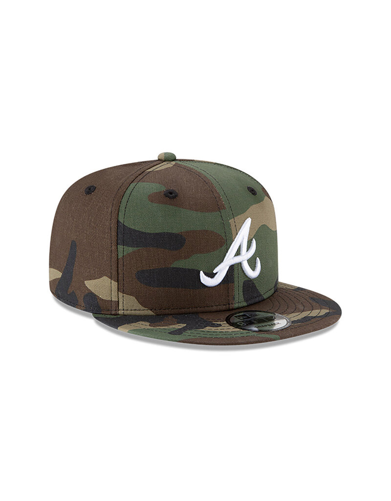 New Era Mlb Basic Snap 950 Atlbra Wdc- Camo Khaki/White
