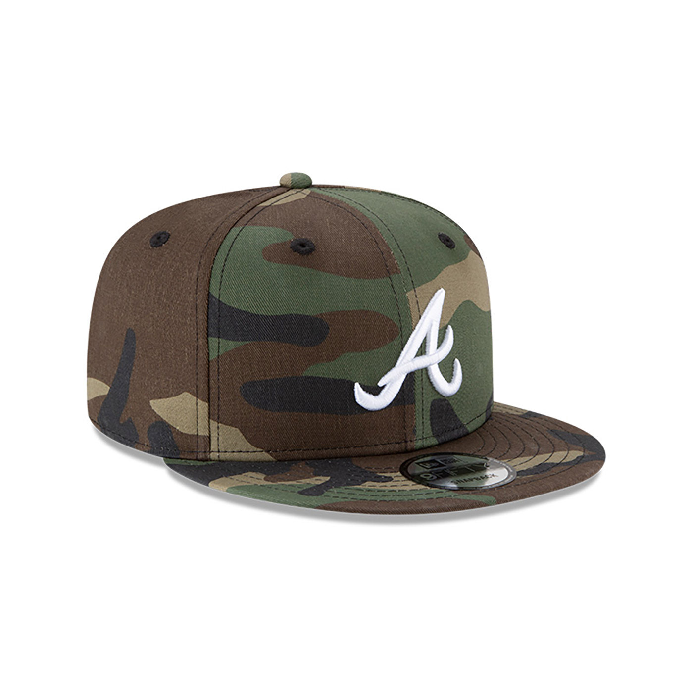 New Era Mlb Basic Snap 950 Atlbra Wdc- Camo Khaki/White