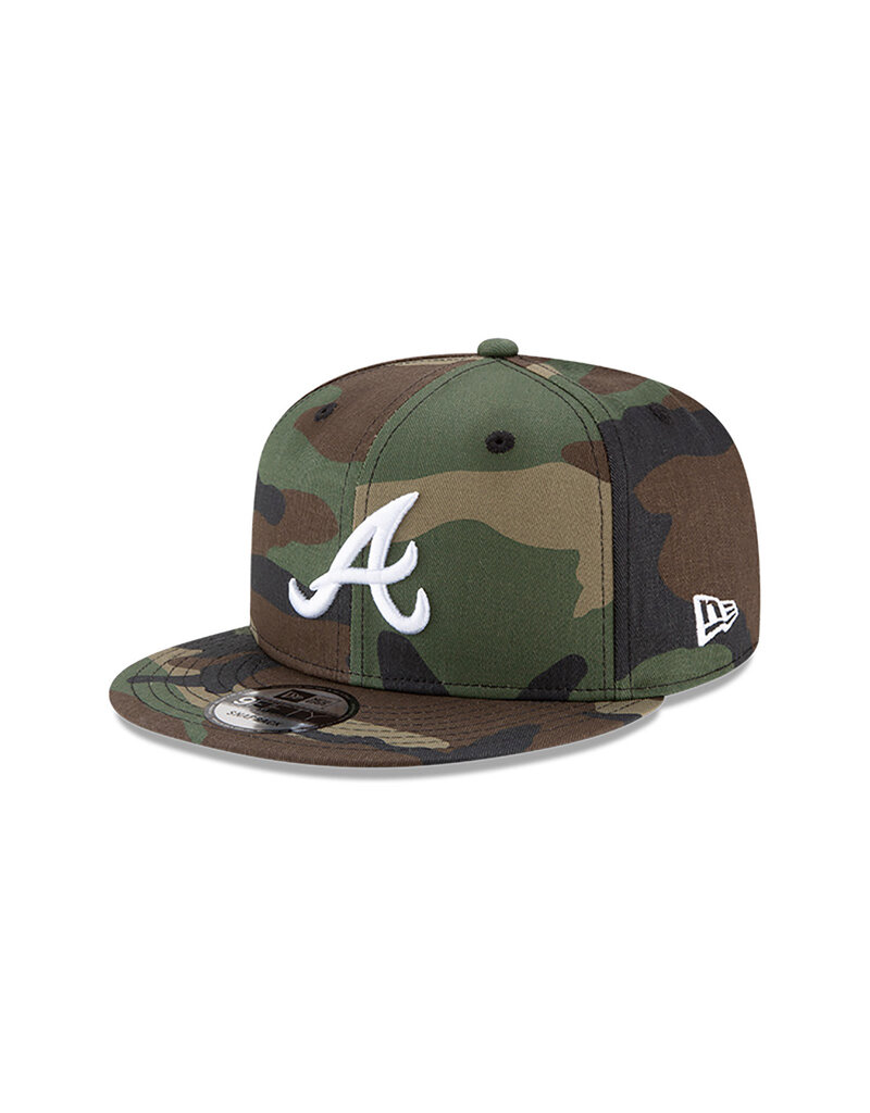 New Era Mlb Basic Snap 950 Atlbra Wdc- Camo Khaki/White