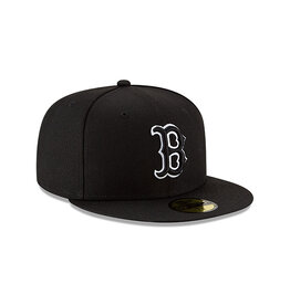 New Era Mlb Basic 5950 Bosred Blk Outline- Black/White