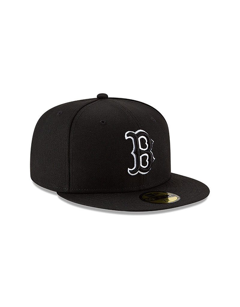 New Era Mlb Basic 5950 Bosred Blk Outline- Black/White
