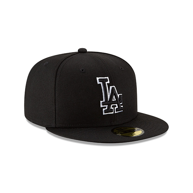 New Era Mlb Basic 5950 Losdod Blk Outline- Black/White