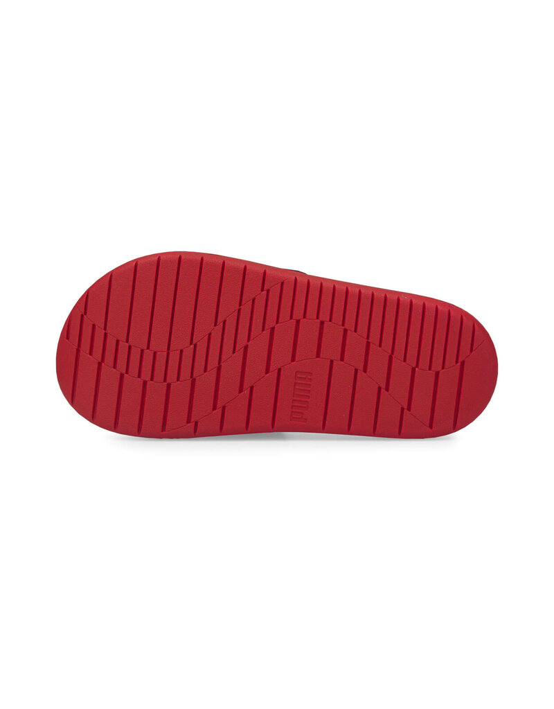 Puma Jr. SoftRide Slide- Black/Red