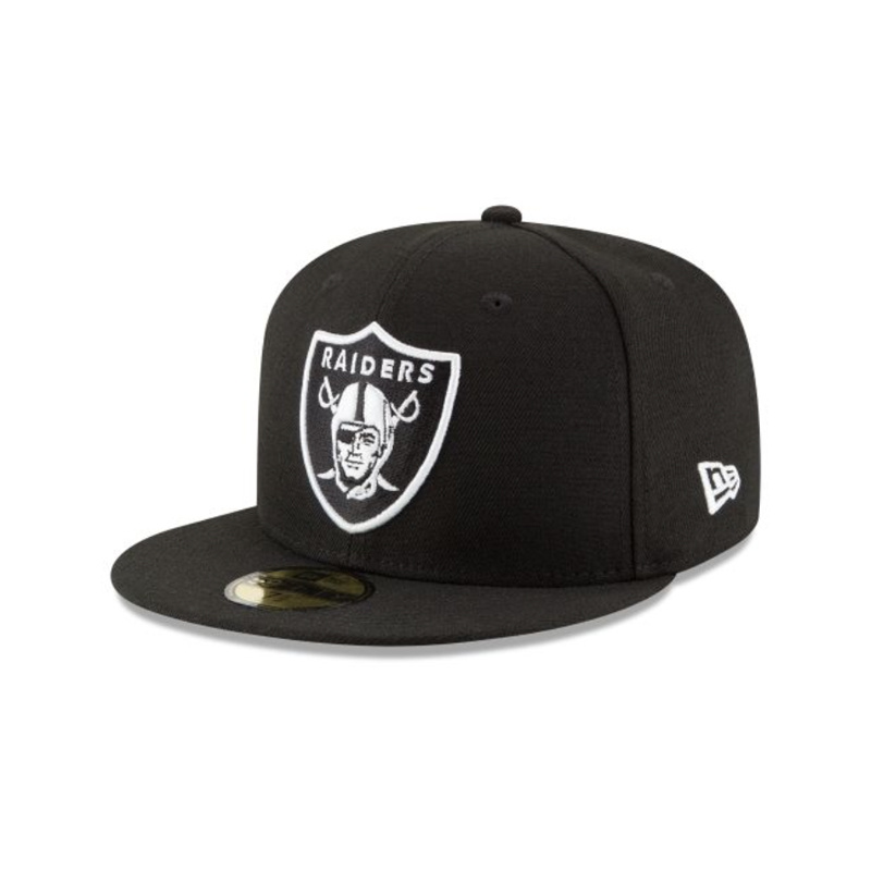 New Era Nfl 5950 League Basic Raiders- Blk Whi