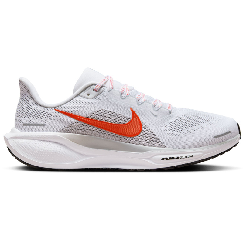 Nike Air Zoom Pegasus 41- White/Pcnt Red-Wlf Gry-Black