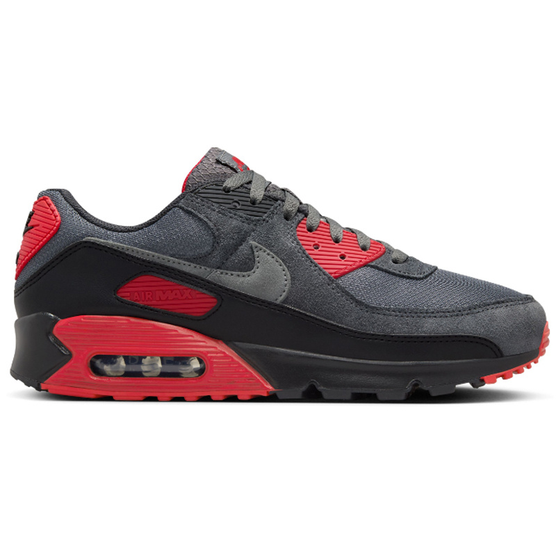Nike Air Max 90- Black/Smoke Grey-Irn Gry-Fr Rd