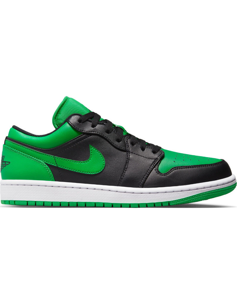Jordan Air Jordan 1 Low- Black/Black-Lucky Green-White