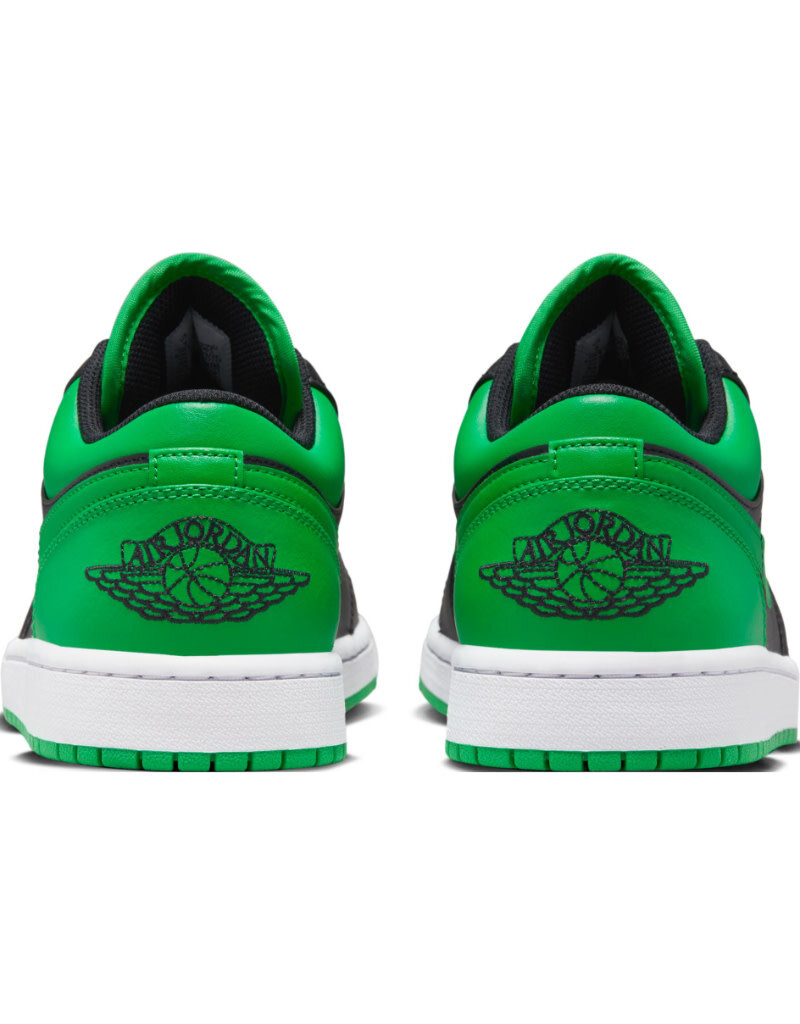 Jordan Air Jordan 1 Low- Black/Black-Lucky Green-White