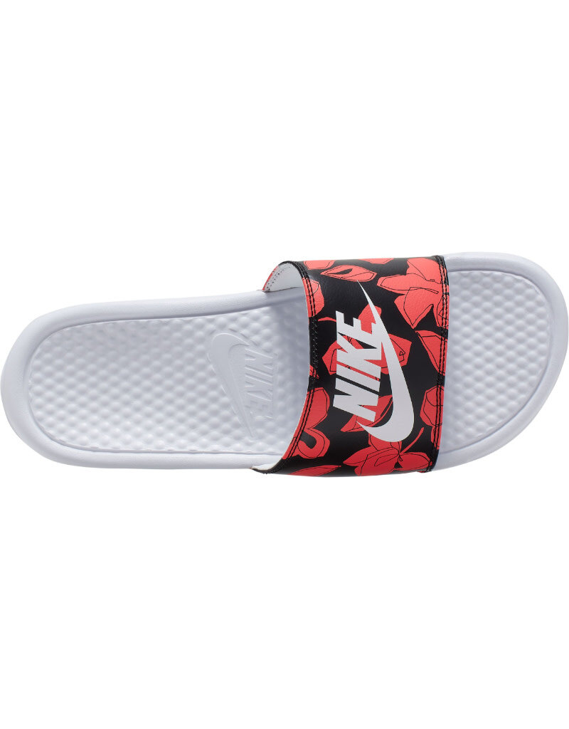Nike Benassi JDI Print- White/Coral