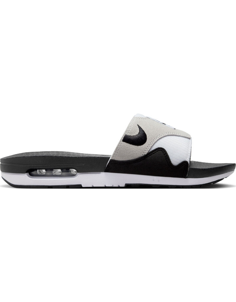 Nike Slides Nike Air Max 1 Slide- White/Black/Light Neutral Grey