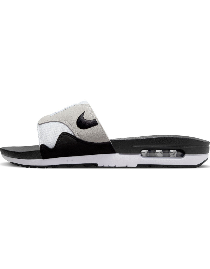 Nike Slides Nike Air Max 1 Slide- White/Black/Light Neutral Grey