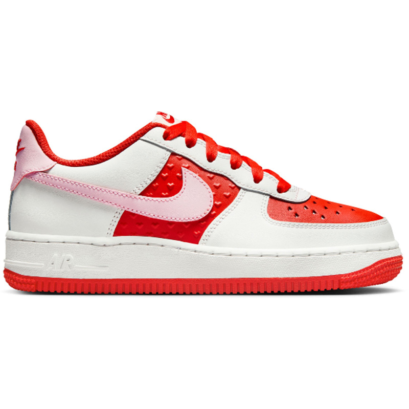 Nike Air Force 1 Bg Vd- Smmt White/Pink/Crmsn Red
