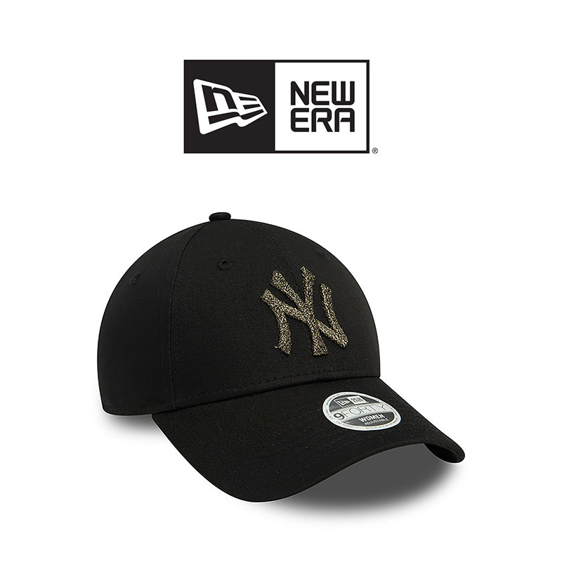 New Era Wmns Metallic Logo 9Forty Neyyan- Black/Grey