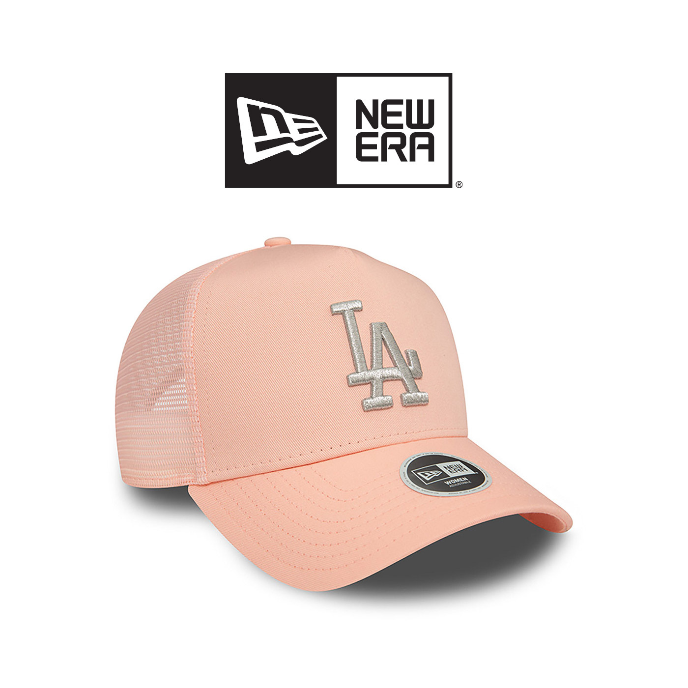 New Era Wmns Metallic Trucker Losdod- Pastel Pink/Silver