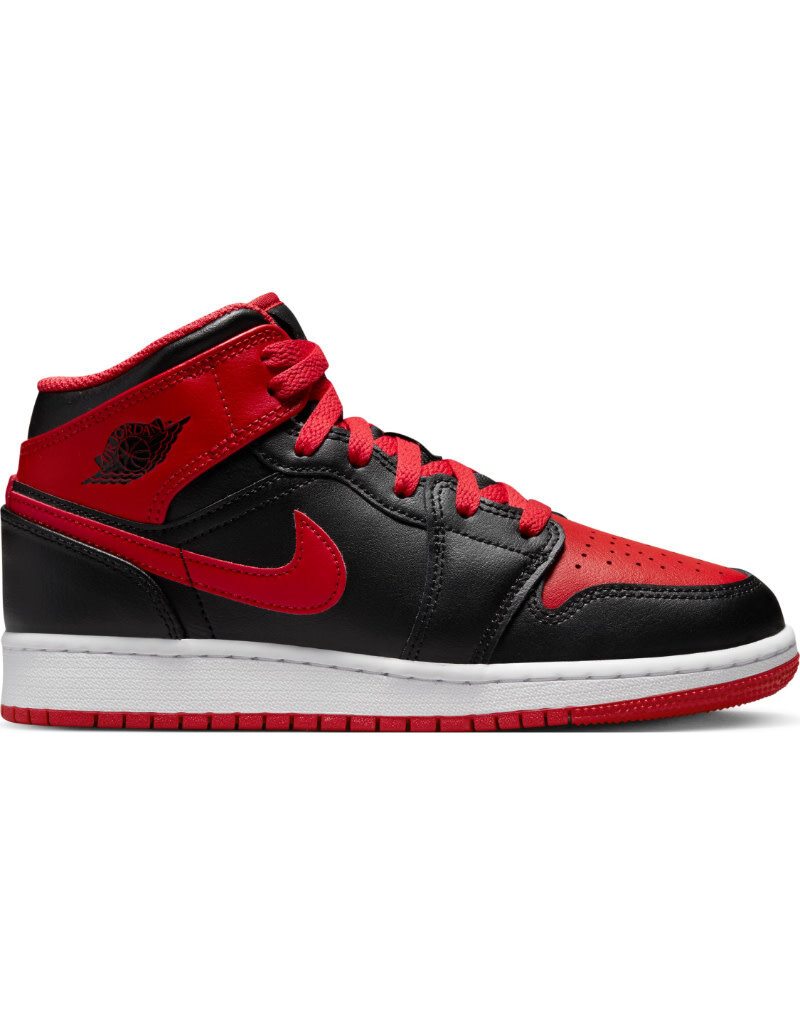 Jordan Air Jordan 1 Mid Bg- Black/Fire Red/White