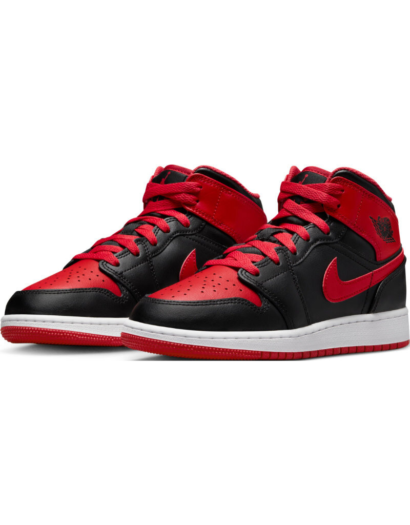 Jordan Air Jordan 1 Mid Bg- Black/Fire Red/White