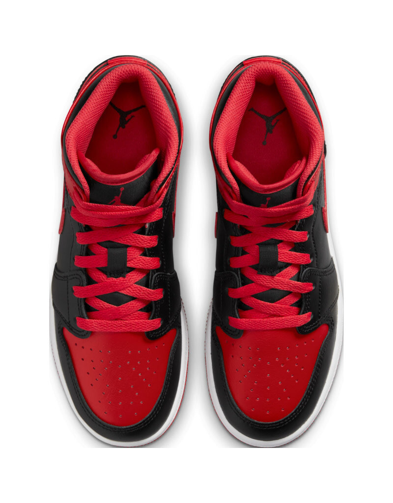 Jordan Air Jordan 1 Mid Bg- Black/Fire Red/White