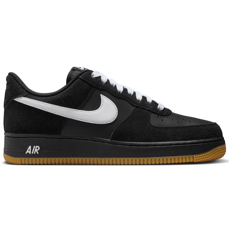 Nike Air Force 1 07 Lv8 Sk8- Black/White-Gum Lt Brown