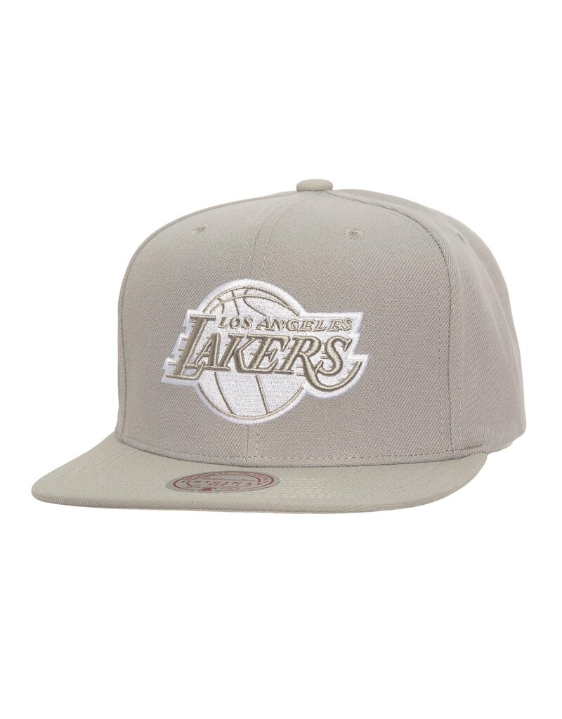 Mitchell & Ness Nba Evergreen Grey White Snapback Lakers- Grey