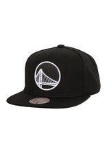 Mitchell & Ness Mitchell And Ness Men Nba Evergreen Black White Snapback Warriors- Black/White