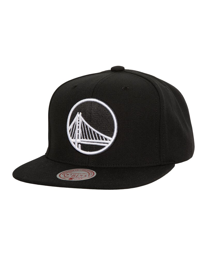 Mitchell & Ness Mitchell And Ness Men Nba Evergreen Black White Snapback Warriors- Black/White