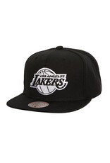 Mitchell & Ness Mitchell And Ness Nba Evergreen Black White Snapback Lakers- Black