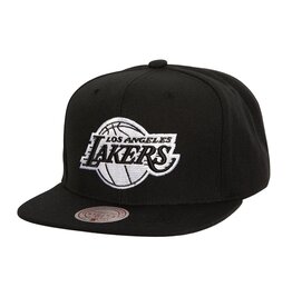 Mitchell & Ness Mitchell And Ness Nba Evergreen Black White Snapback Lakers- Black