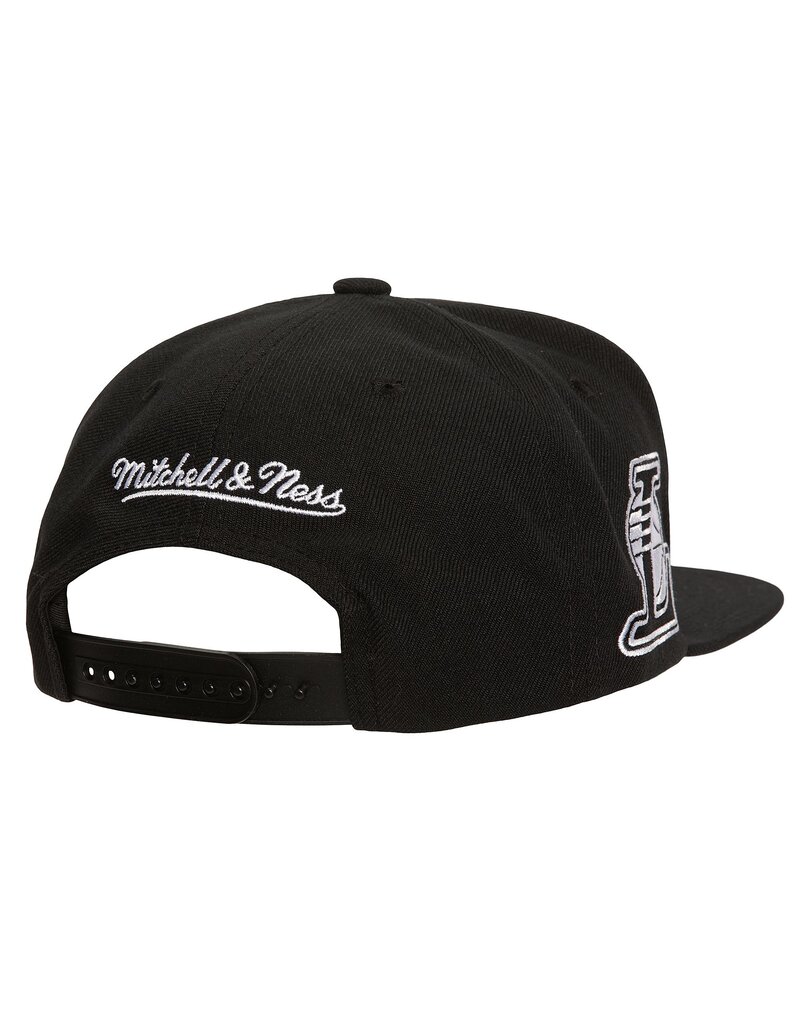 Mitchell & Ness Mitchell And Ness Nba Evergreen Black White Snapback Lakers- Black