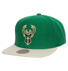 Mitchell & Ness Nba Team 2 Tone 2.0 Snapback Nba Bucks- Green/Beige