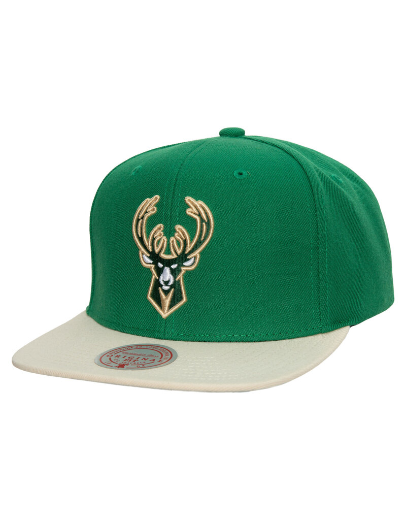 Mitchell & Ness Nba Team 2 Tone 2.0 Snapback Nba Bucks- Green/Beige