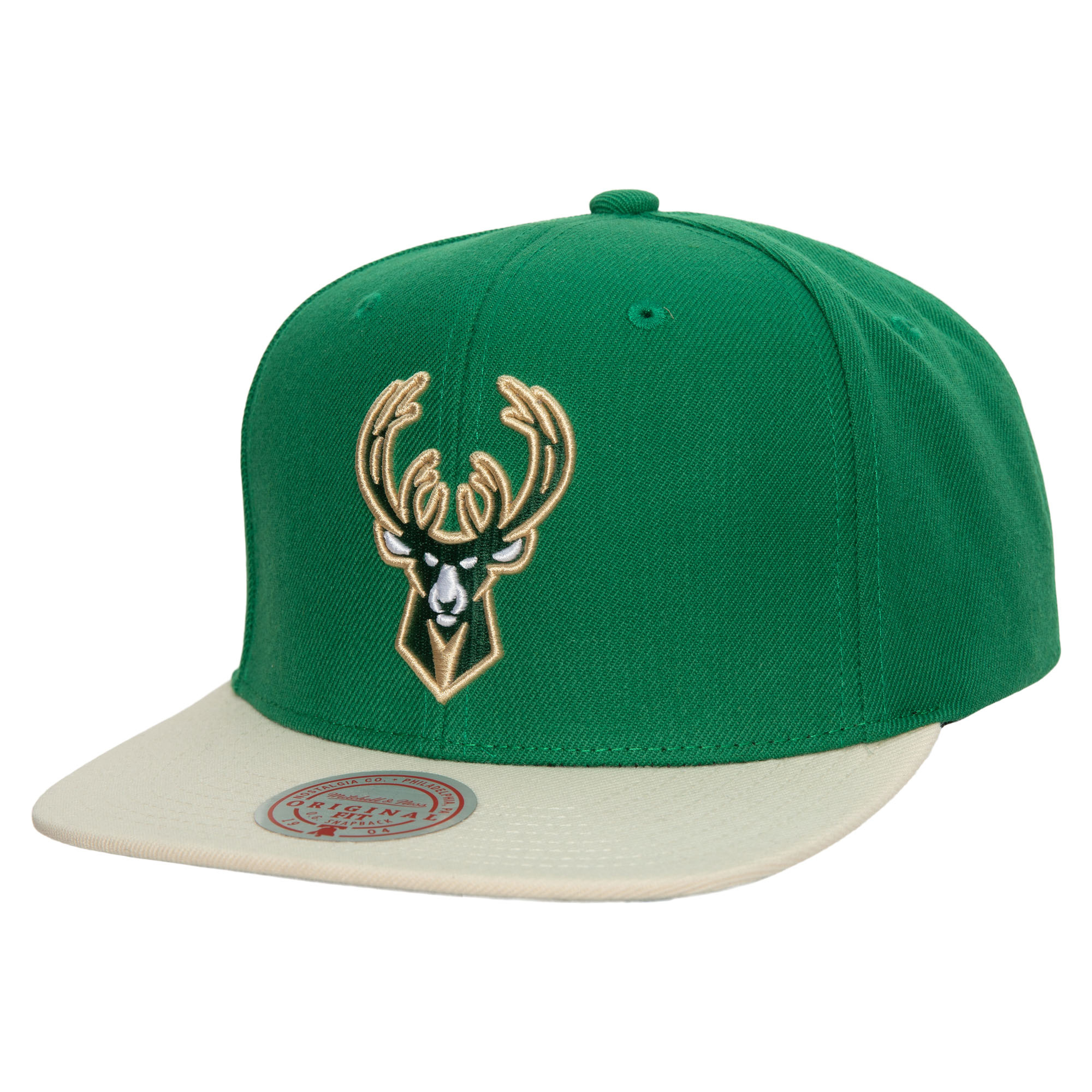 Mitchell & Ness Nba Team 2 Tone 2.0 Snapback Nba Bucks- Green/Beige