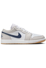 Jordan Air Jordan 1 Low- Wht/Mid Nvy-Ntrl Gry-Gm Md Brw
