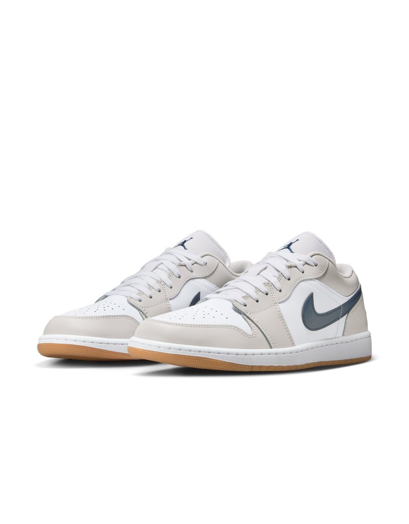 Jordan Air Jordan 1 Low- Wht/Mid Nvy-Ntrl Gry-Gm Md Brw