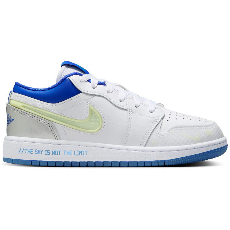 Jordan Air Jordan 1 Low Ss Bg- White/Metalic Silver/Hyper Royal
