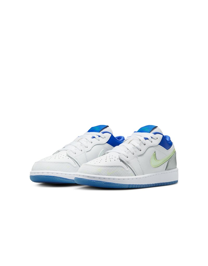 Jordan Air Jordan 1 Low Ss Bg- White/Metalic Silver/Hyper Royal
