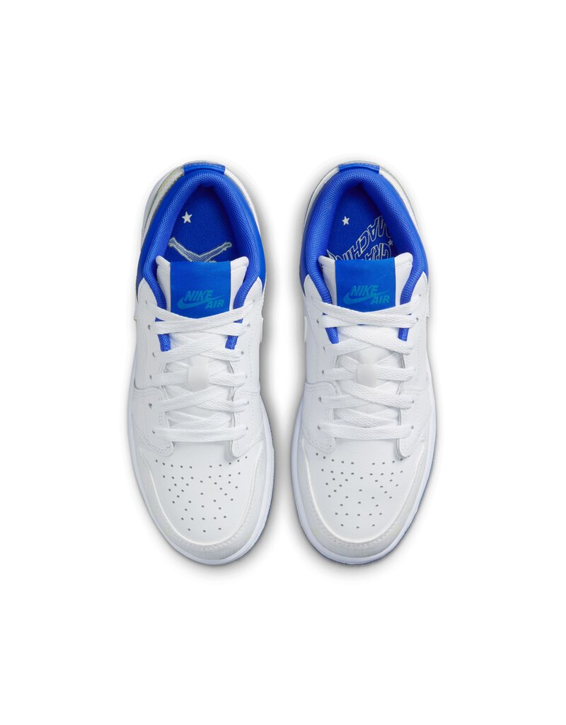 Jordan Air Jordan 1 Low Ss Bg- White/Metalic Silver/Hyper Royal