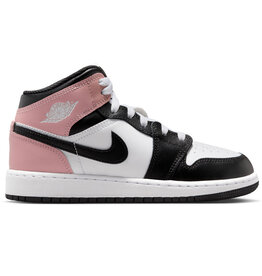 Jordan Air Jordan 1 Mid Bg- White/Black-Rust Pink