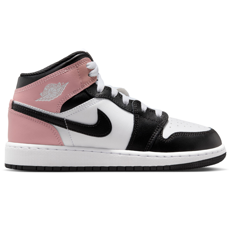 Jordan Air Jordan 1 Mid Bg- White/Black-Rust Pink