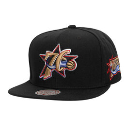 Mitchell & Ness Nba Stripes Snapback Hwc 76Ers- Black/Red