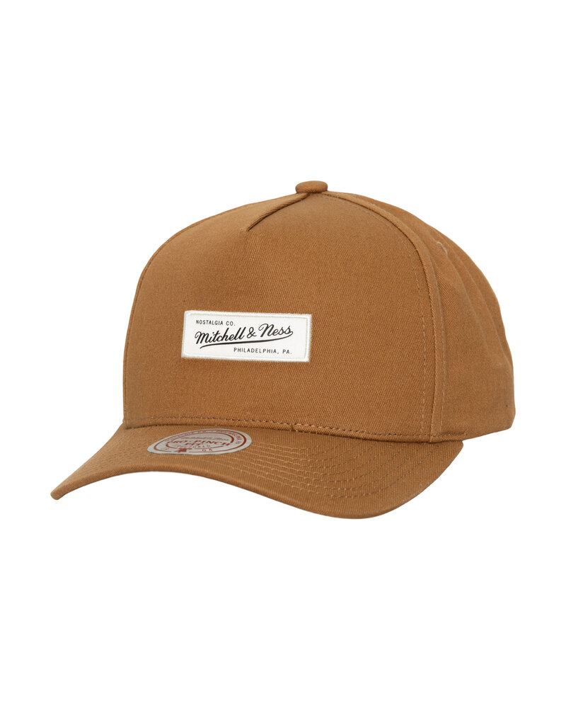 Mitchell & Ness Mitchell And Ness Branded Snapback- Brown & White