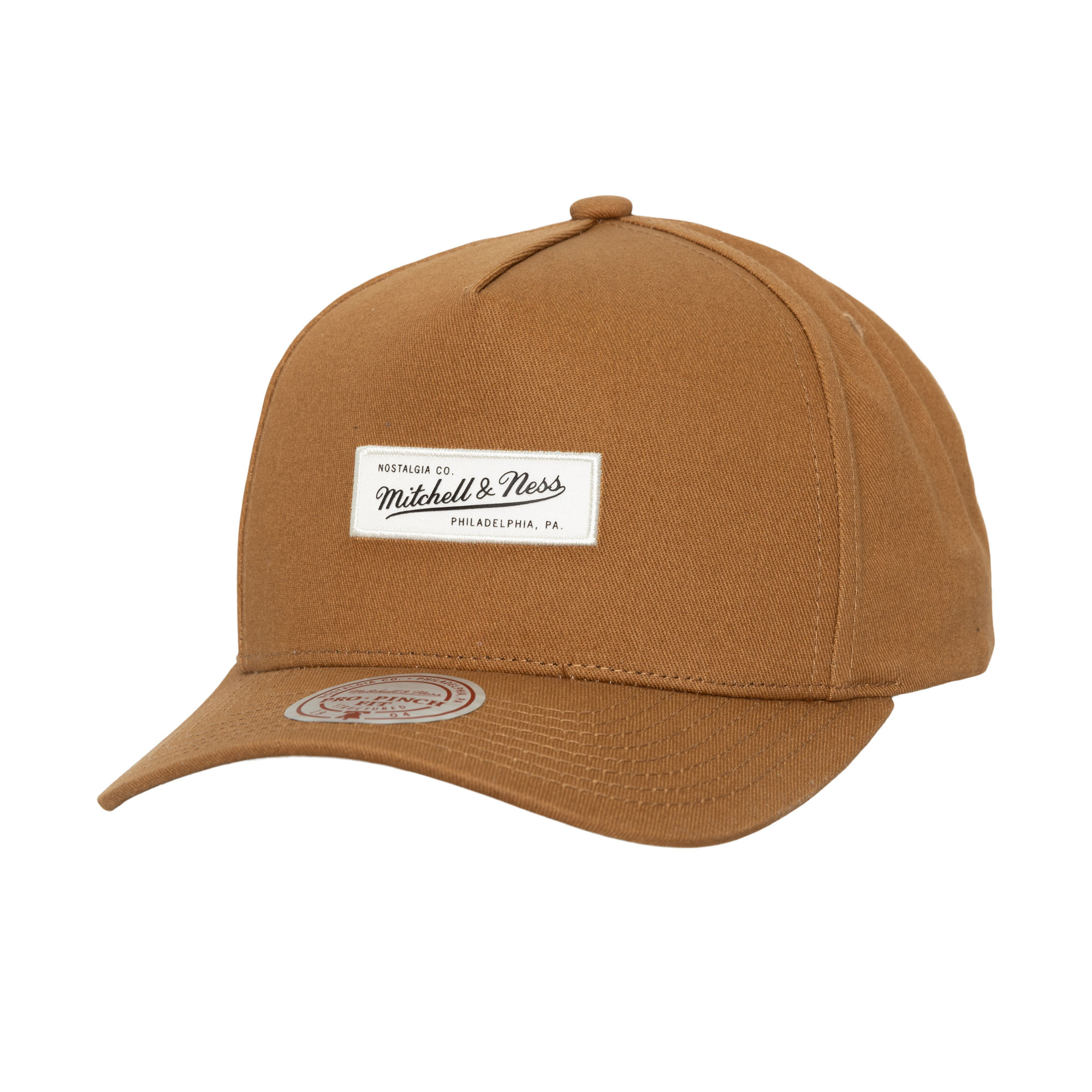 Mitchell & Ness Mitchell And Ness Branded Snapback- Brown & White