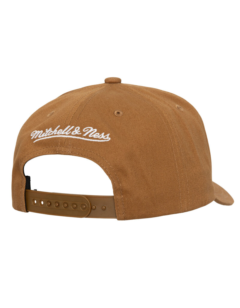 Mitchell & Ness Mitchell And Ness Branded Snapback- Brown & White
