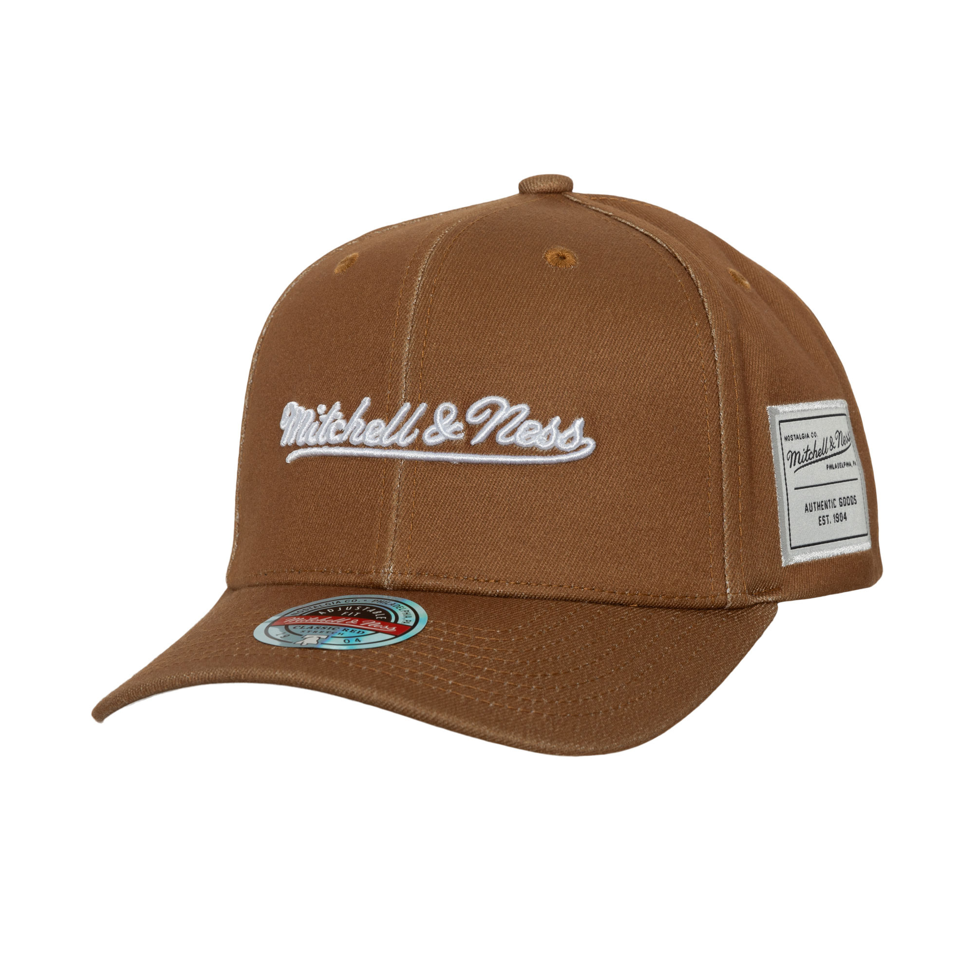 Mitchell & Ness Mitchell And Ness Branded Snapback- Brown/White