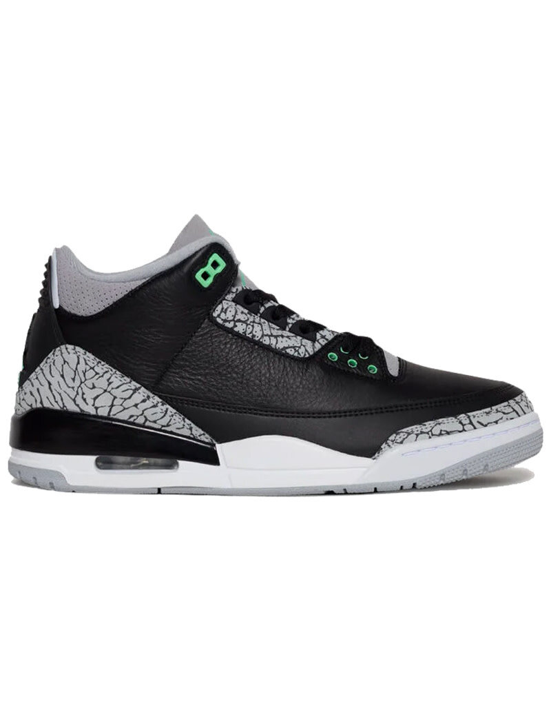 Jordan Air Jordan 3 Retro 'Green Glow'- Black/Grey