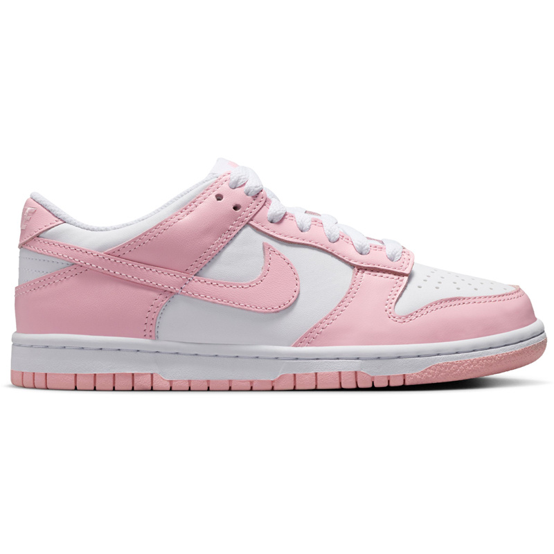 Nike Nike Dunk Low Bg- White/Md Soft Pink/White-White