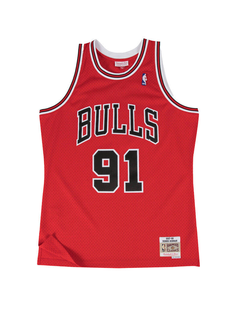 Mitchell & Ness Apparel Mitchell And Ness Nba Swingman Road Jersey Bulls 1997 Dennis Rodman