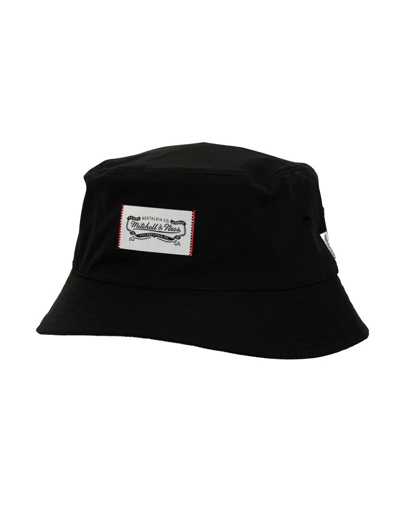 Mitchell & Ness Mitchell And Ness Branded Bucket Hat- Black