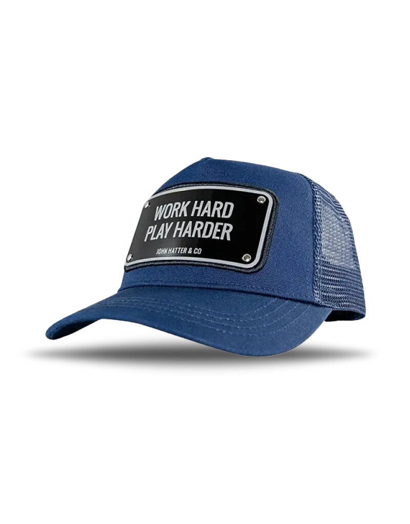 John Hatter Work Hard Play Harder- Navy